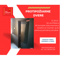 Protipožiarne dvere EI30 D1 (bez zárubne) Protipožiarne dvere EI30 D1 (bez zárubne)